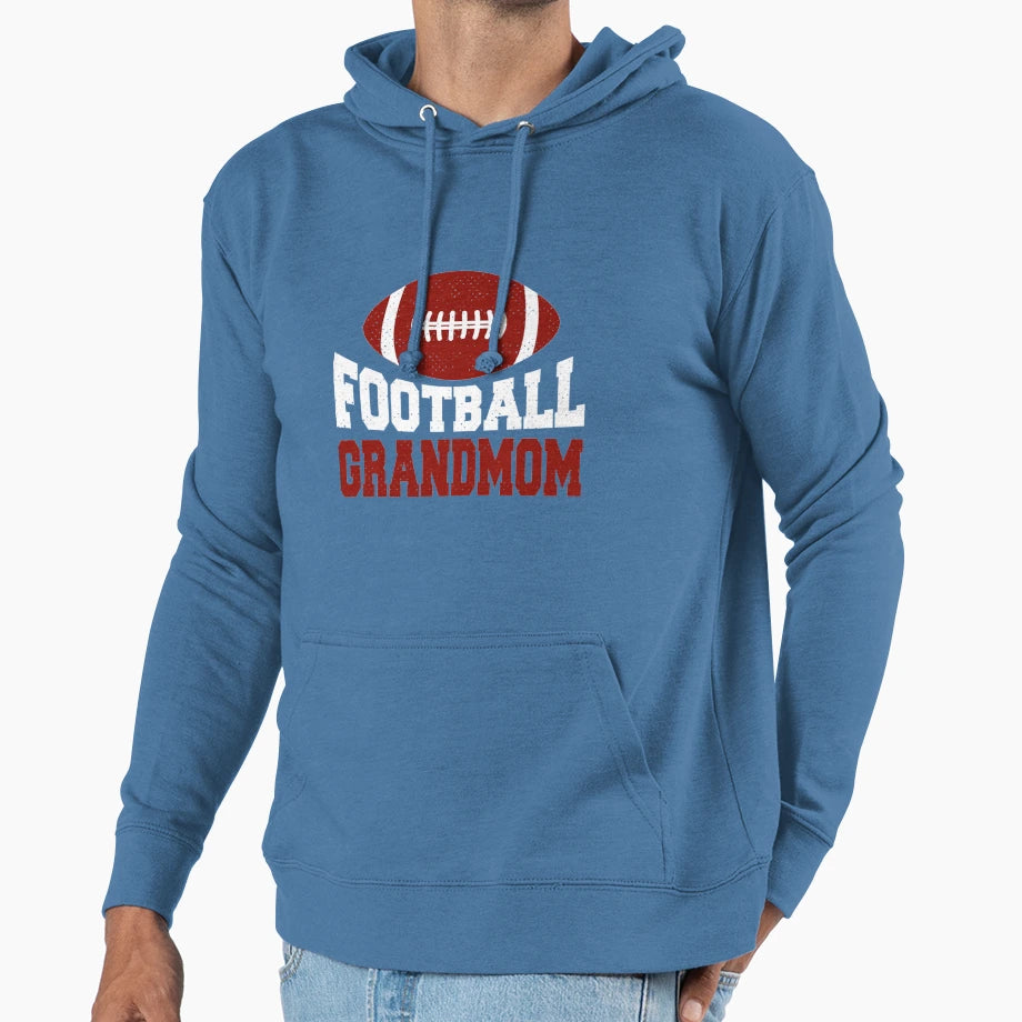 Proud Grandmom American Football Hoodie - Aesthetic Graphic Men Women - T-Shirt, Sweatshirt, Hoodie
