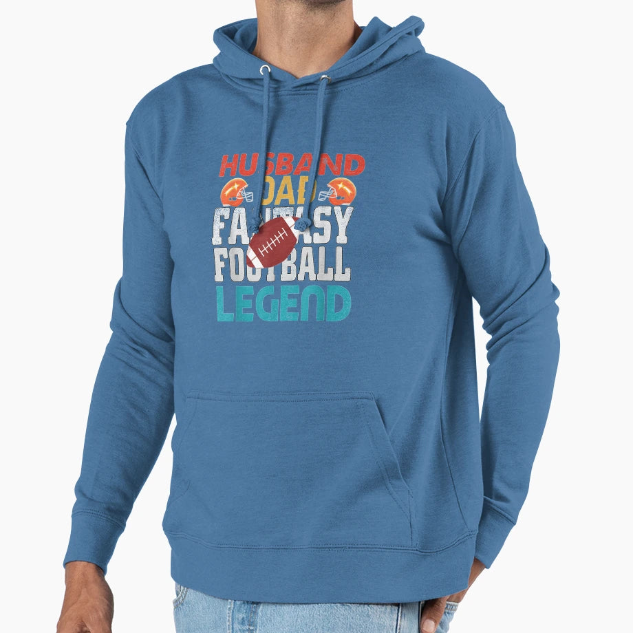 Mens Husband Dad Fantasy Football T-Shirt - Trendy Graphic for Adults - T-Shirt, Sweatshirt, Hoodie