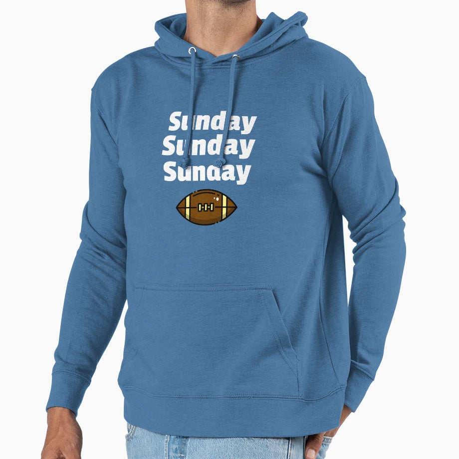 Sunday Sunday Sunday Hoodie - Novelty Apparel Unisex - T-Shirt, Sweatshirt, Hoodie