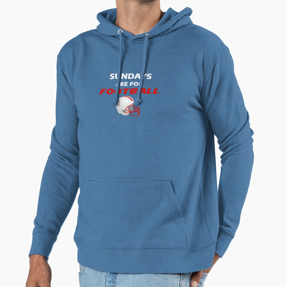 Sundays Are Football Hoodie - Unique Graphic for Adults - T-Shirt, Sweatshirt, Hoodie