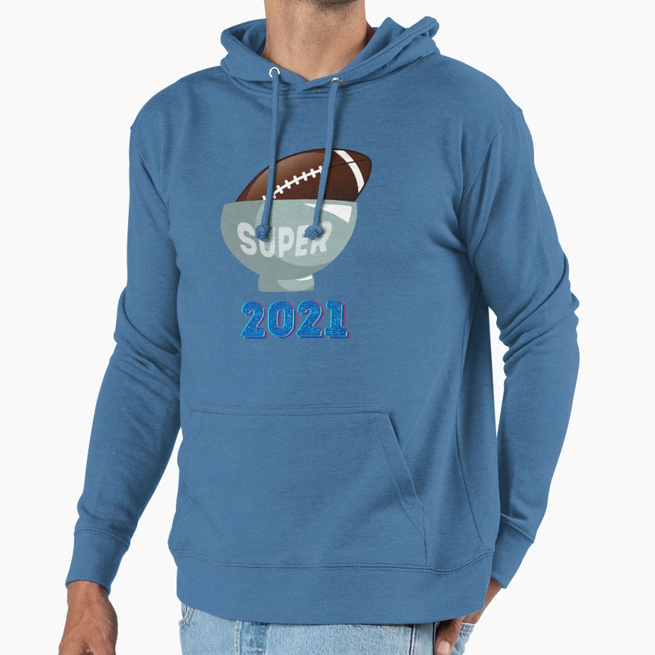 American Football Super Bowl 2021 Hoodie - Fun Novelty Design Men Women - T-Shirt, Sweatshirt, Hoodie