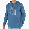 Distressed Usa American Flag Softball Uncle Hoodie - Unique Graphic Unisex - T-Shirt, Sweatshirt, Hoodie