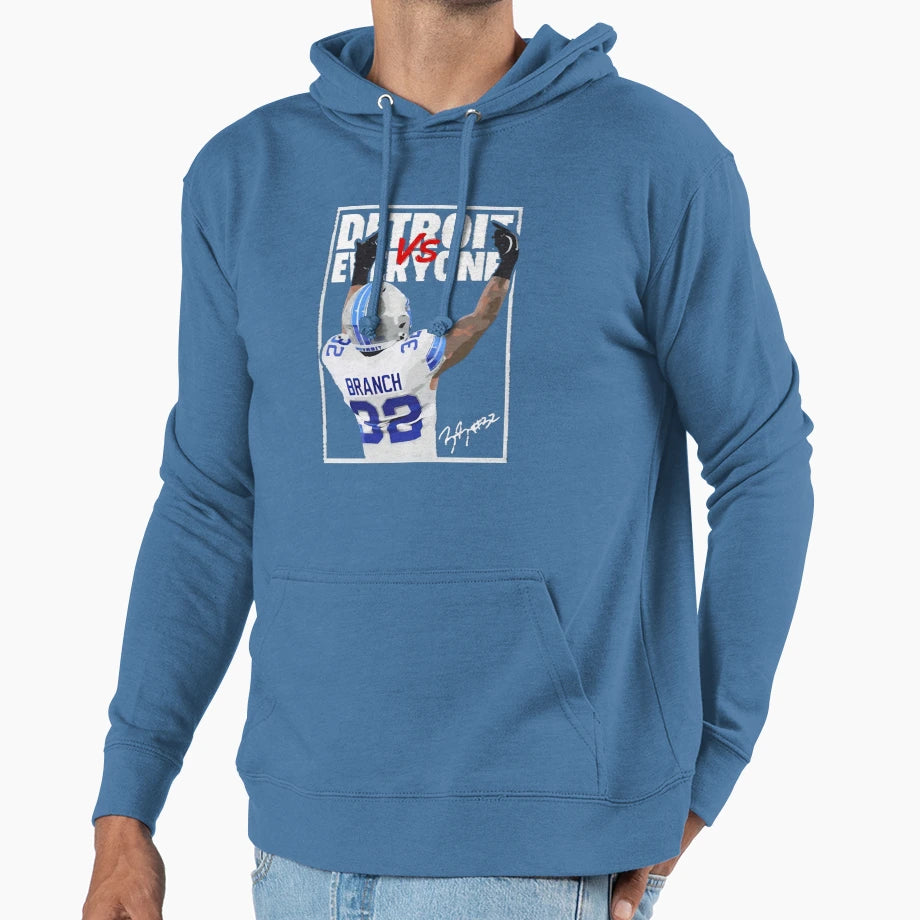 Detroit Lions Vs Everyone Brian Hoodie - Casual Everyday Wear Unisex - T-Shirt, Sweatshirt, Hoodie