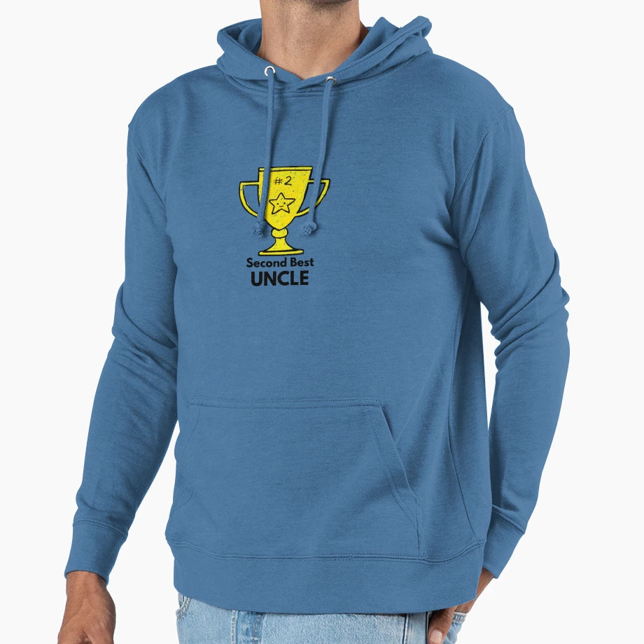 Second Best Uncle Hoodie - Trendy Graphic for Adults - T-Shirt, Sweatshirt, Hoodie