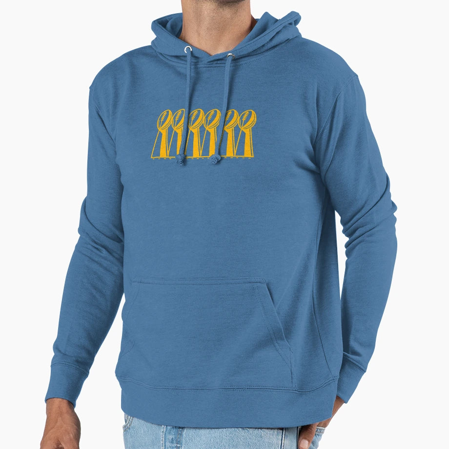 Superbowl Trophies Gold Hoodie - Aesthetic Graphic Unisex - T-Shirt, Sweatshirt, Hoodie