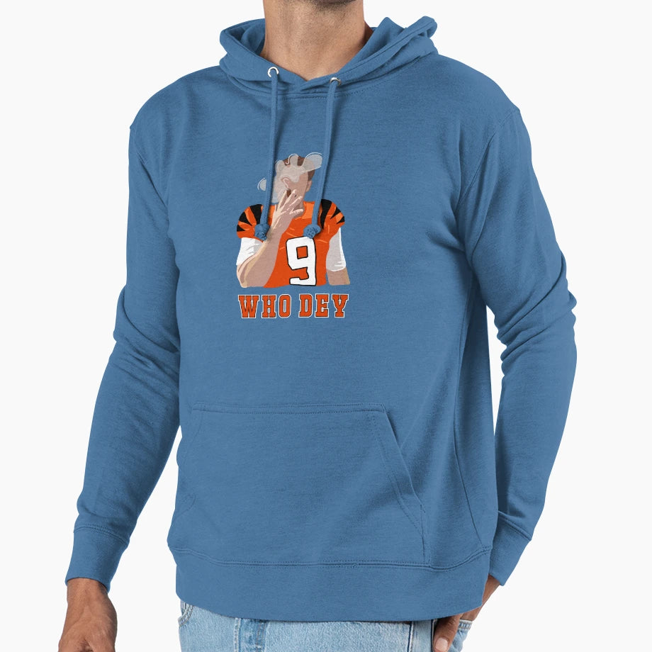 Who Dey JB Hoodie - Minimalist Print Men Women - T-Shirt, Sweatshirt, Hoodie