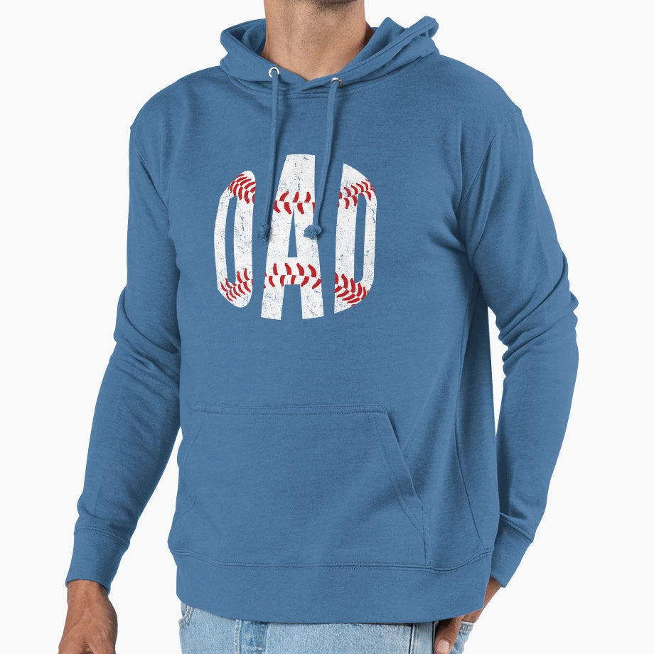 Dad Baseball Hoodie - Trendy Graphic Men Women - T-Shirt, Sweatshirt, Hoodie