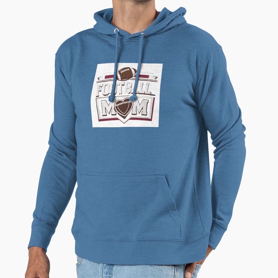Football Mom Hoodie - Aesthetic Graphic for Adults - T-Shirt, Sweatshirt, Hoodie