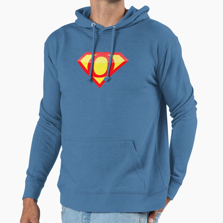 Superhero Symbol Letter O Logo Hoodie - Casual Everyday Wear Unisex - T-Shirt, Sweatshirt, Hoodie