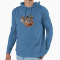 Game Day Leopard Heart Football Mom Hoodie - Minimalist Print for Adults - T-Shirt, Sweatshirt, Hoodie