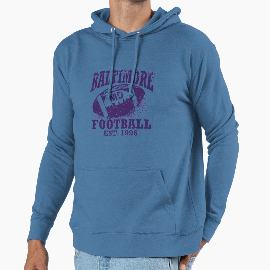Baltimore Football Hoodie - Minimalist Print Unisex - T-Shirt, Sweatshirt, Hoodie
