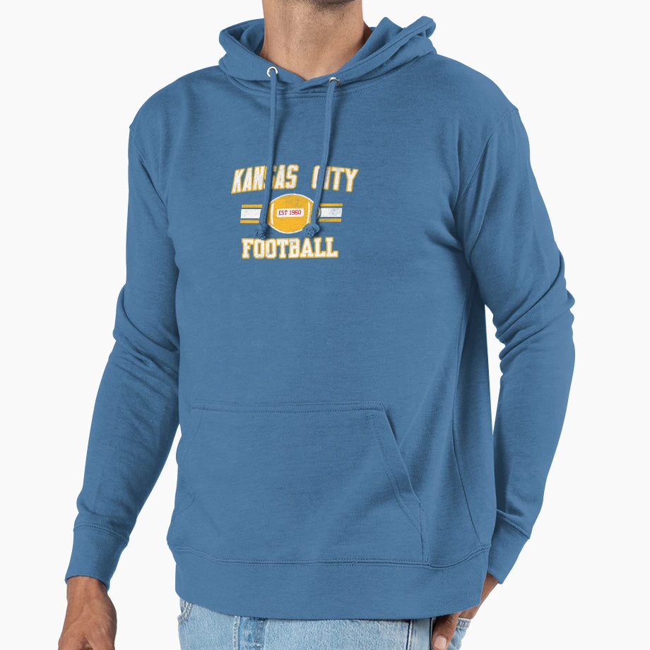 Kansas City Football Hoodie - Casual Everyday Wear Men Women - T-Shirt, Sweatshirt, Hoodie
