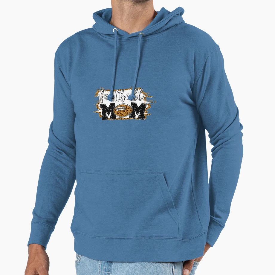 Mom Football Life Leopard Ball T-Shirt - Unique Graphic for Adults - T-Shirt, Sweatshirt, Hoodie