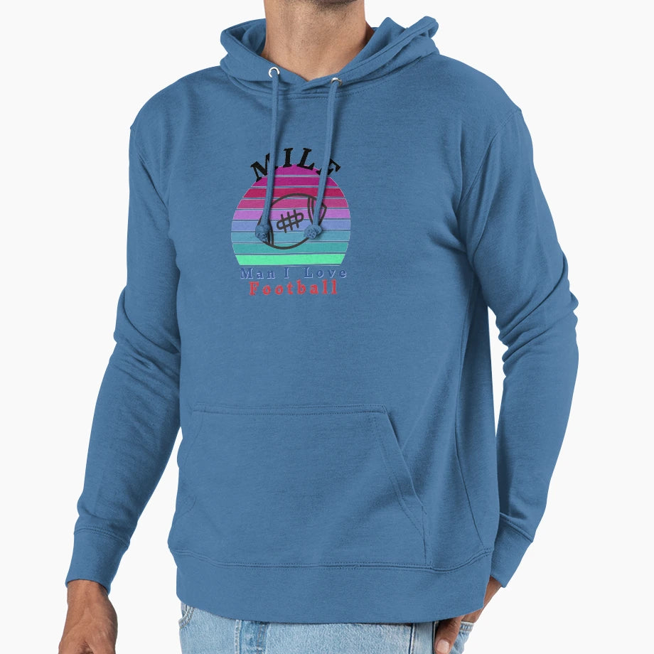 Milf I Love Football Hoodie - Trendy Graphic for Adults - T-Shirt, Sweatshirt, Hoodie