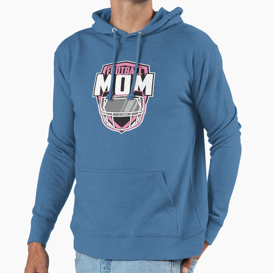 Football Mom Hoodie - Aesthetic Graphic Unisex - T-Shirt, Sweatshirt, Hoodie