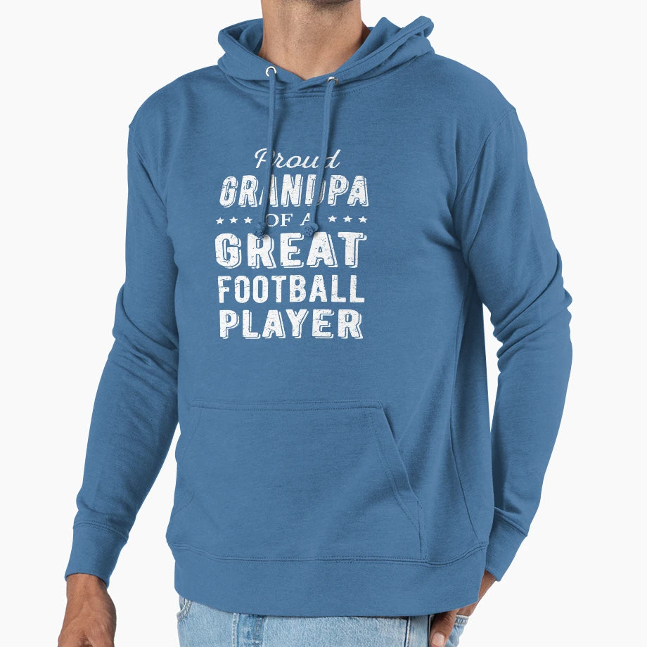 Proud Grandpa Great Football Player I Hoodie - Custom Art Print Men Women - T-Shirt, Sweatshirt, Hoodie