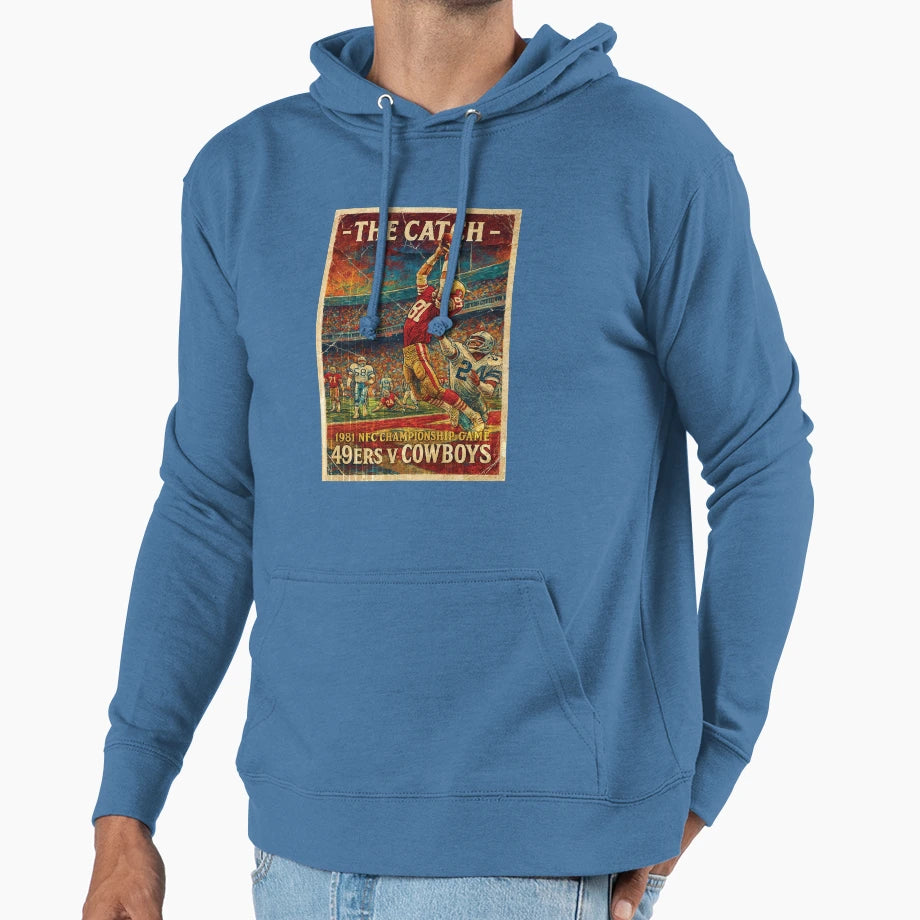 Dwight Clark Catch 49Ers V Cowboys Hoodie - Custom Art Print Men Women - T-Shirt, Sweatshirt, Hoodie