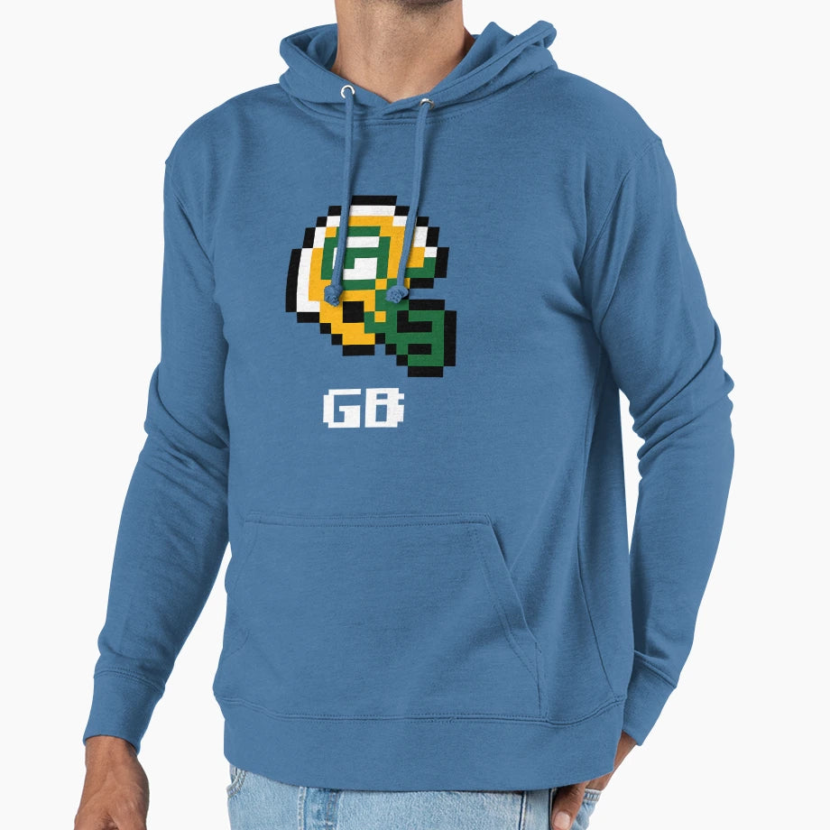 Green Bay Packers Tecmo Super Bowl Hoodie - Fun Novelty Design for Adults - T-Shirt, Sweatshirt, Hoodie