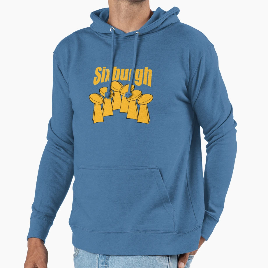 Sixburgh Pittsburgh Football 412 Steel Hoodie - Streetwear Style Men Women - T-Shirt, Sweatshirt, Hoodie