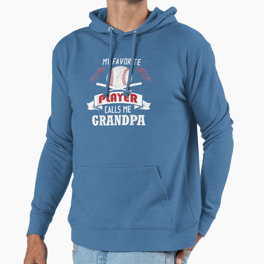 Mens My Favorite Baseball Player Hoodie - Minimalist Print for Adults - T-Shirt, Sweatshirt, Hoodie