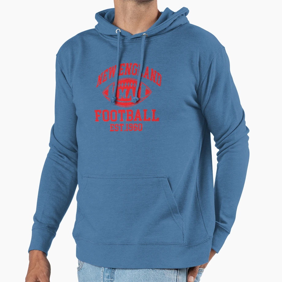 New England Football Massachusetts Hoodie - Unique Graphic for Adults - T-Shirt, Sweatshirt, Hoodie