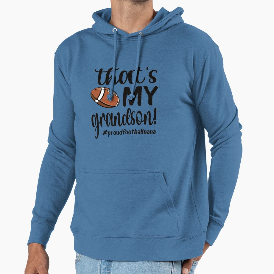 Proud Football Nana Grandma T-Shirt - Casual Everyday Wear Men Women - T-Shirt, Sweatshirt, Hoodie