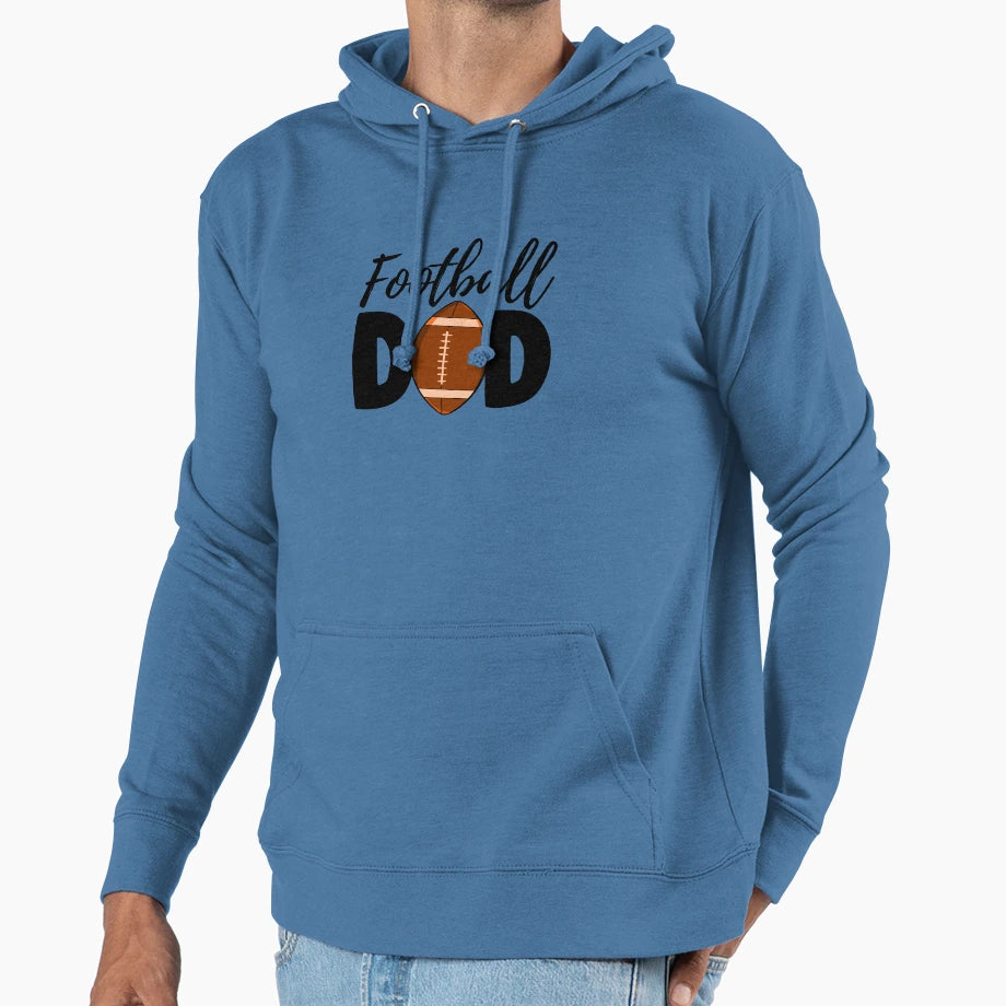 Football Dad Hoodie - Unique Graphic Unisex - T-Shirt, Sweatshirt, Hoodie