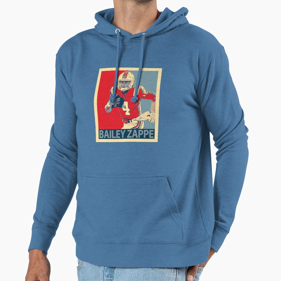 Bailey Zappe Hoodie - Aesthetic Graphic for Adults - T-Shirt, Sweatshirt, Hoodie