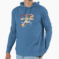 Volleyball Nana Heart Bow Checkered Hoodie - Custom Art Print Unisex - T-Shirt, Sweatshirt, Hoodie