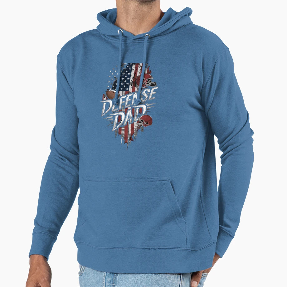 Defense Dad Hoodie - Graphic Print Men Women - T-Shirt, Sweatshirt, Hoodie