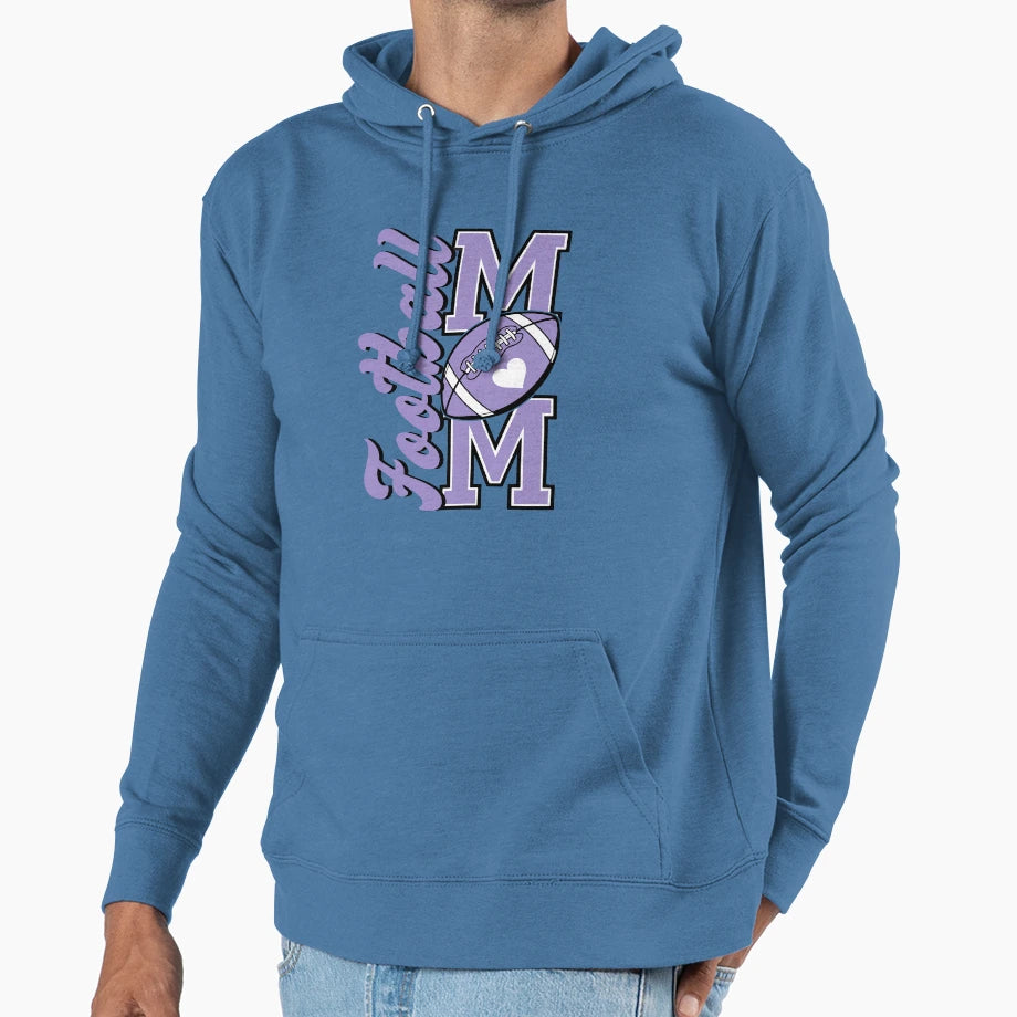 Football Mom Game Day Sports Football Hoodie - Graphic Print for Adults - T-Shirt, Sweatshirt, Hoodie