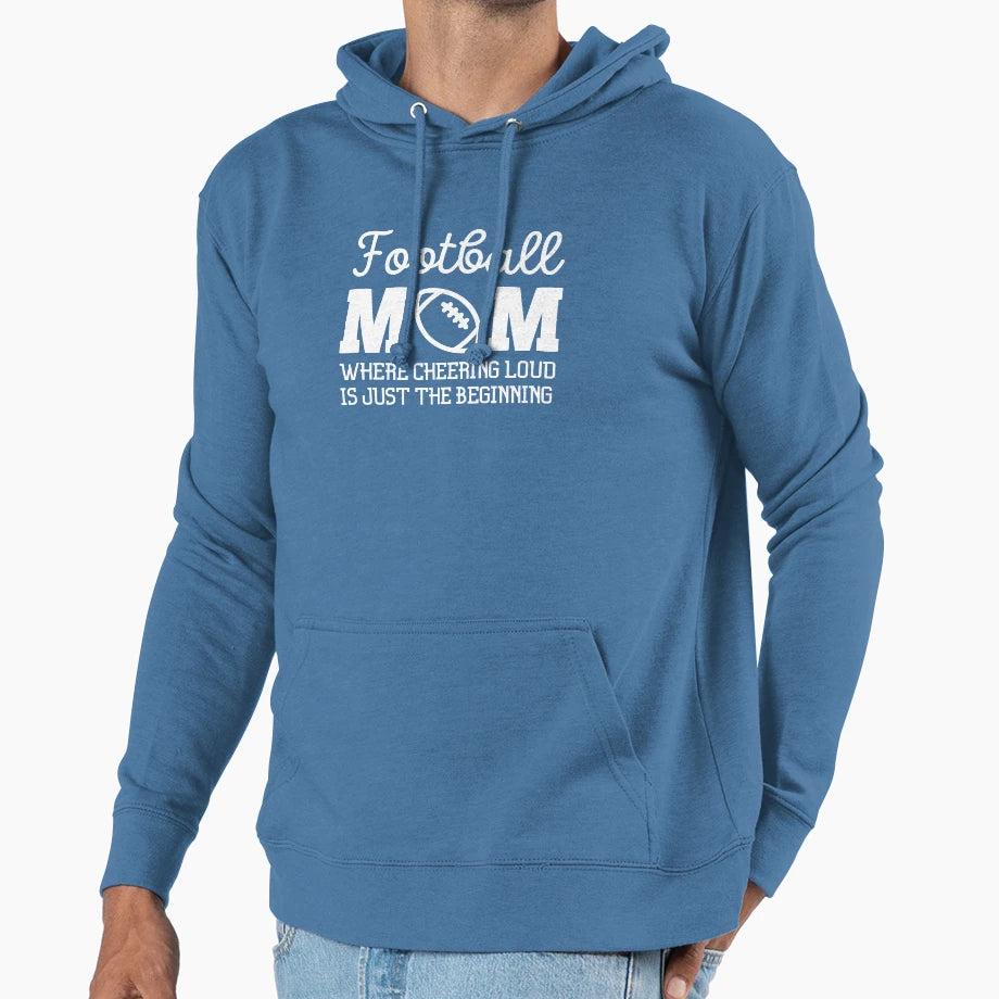 Funny Football Mom Hoodie - Novelty Apparel Unisex - T-Shirt, Sweatshirt, Hoodie