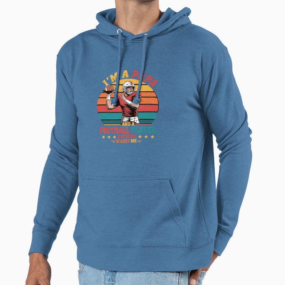 Im Papa And Football Player Family Hoodie - Streetwear Style for Adults - T-Shirt, Sweatshirt, Hoodie