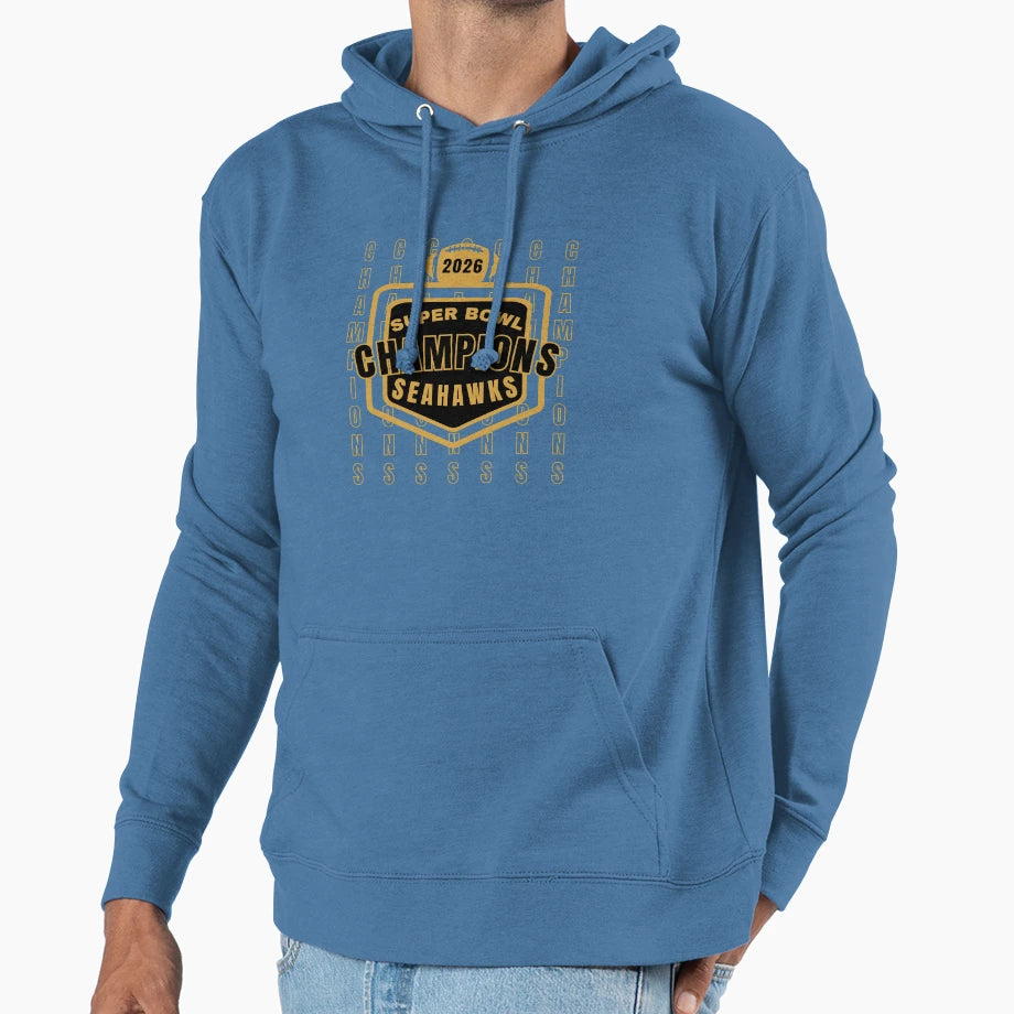 2026 Super Bowl Champions Seattle Hoodie - Aesthetic Graphic for Adults - T-Shirt, Sweatshirt, Hoodie