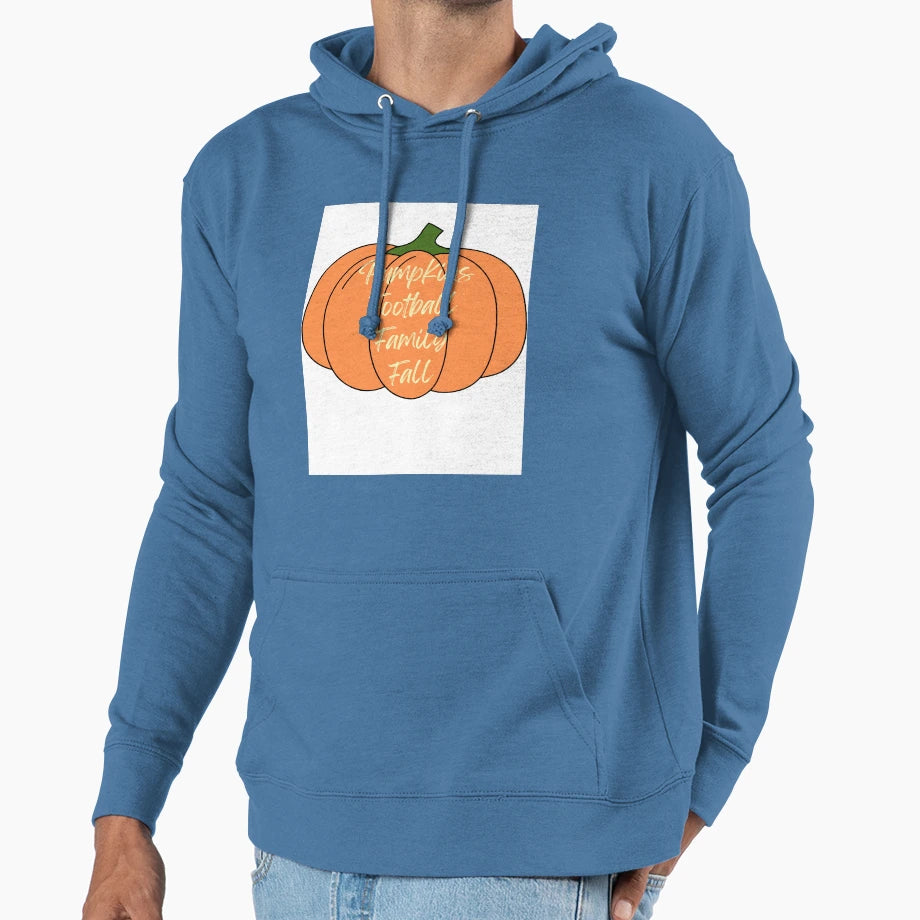 Pumpkins Football Family Fall Pumpkin Hoodie - Streetwear Style for Adults - T-Shirt, Sweatshirt, Hoodie