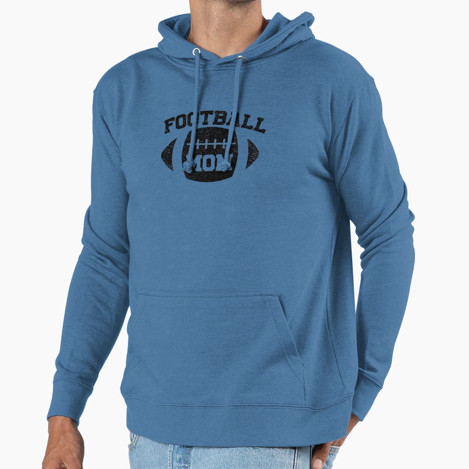 Football Mom Hoodie - Trendy Graphic for Adults - T-Shirt, Sweatshirt, Hoodie