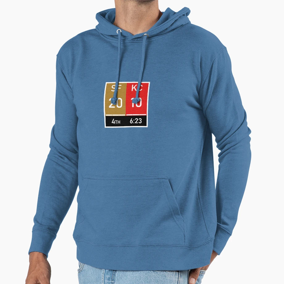 Kansas City Superbowl Score Hoodie - Graphic Print Men Women - T-Shirt, Sweatshirt, Hoodie