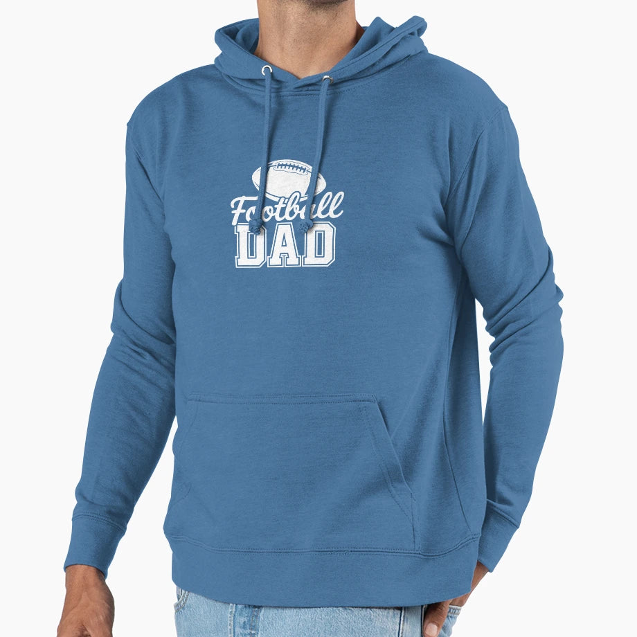 Football Dad Hoodie - Aesthetic Graphic Men Women - T-Shirt, Sweatshirt, Hoodie