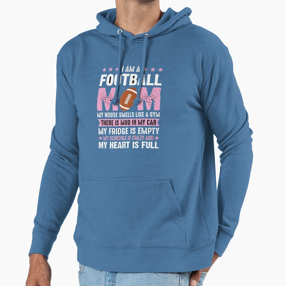 Football Mom Gym Mud Fridge Schedule Hoodie - Streetwear Style for Adults - T-Shirt, Sweatshirt, Hoodie