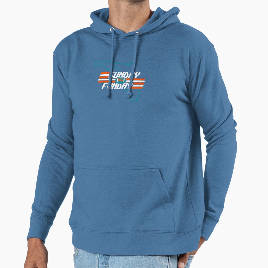 Miami Pro Football Fun Day Sunday Hoodie - Custom Art Print Men Women - T-Shirt, Sweatshirt, Hoodie