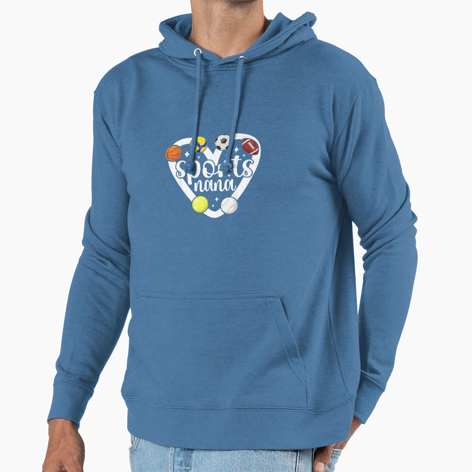 Sports Nana Proud Sport Nana Sports Hoodie - Aesthetic Graphic for Adults - T-Shirt, Sweatshirt, Hoodie
