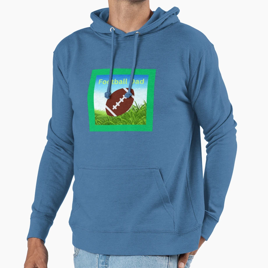 Football Dad Hoodie - Unique Graphic Men Women - T-Shirt, Sweatshirt, Hoodie