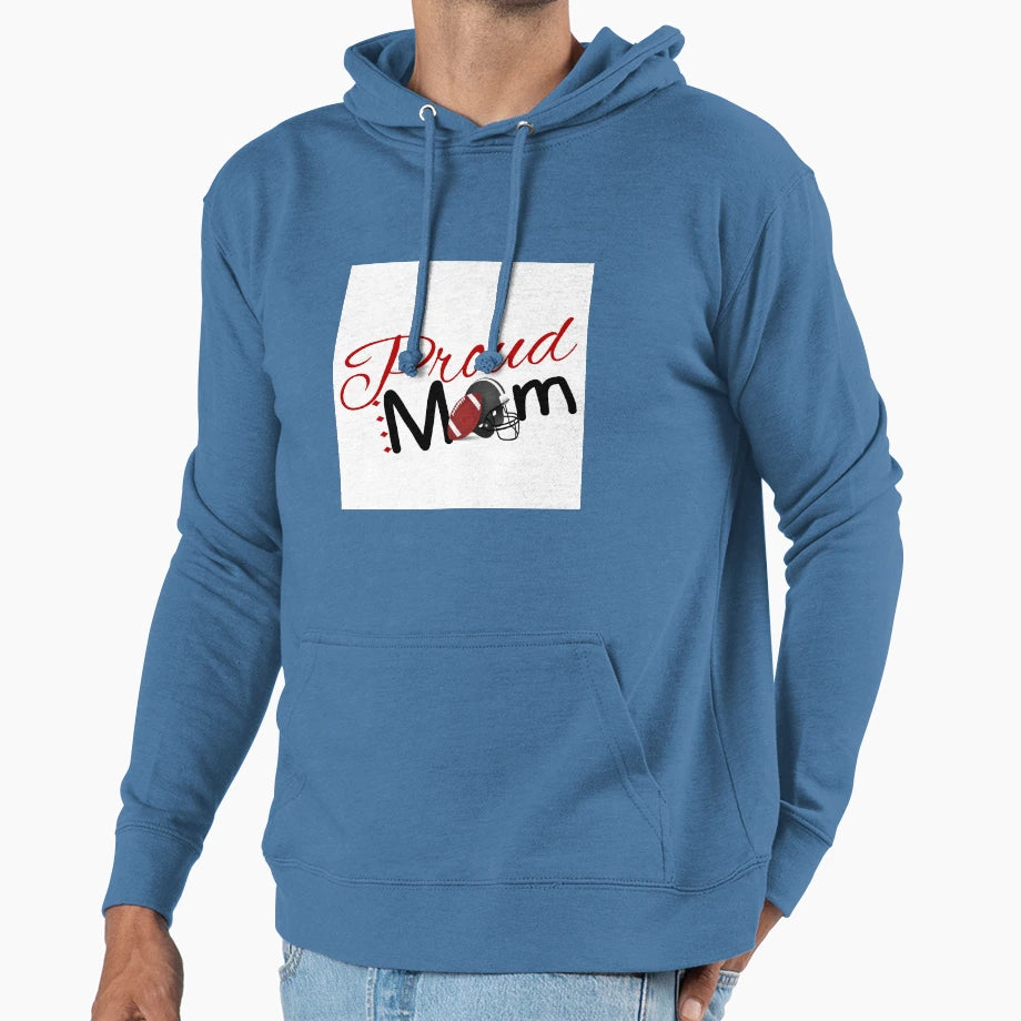 Proud Football Mom Hoodie - Streetwear Style for Adults - T-Shirt, Sweatshirt, Hoodie