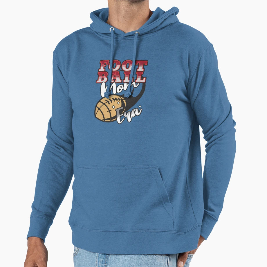 Football Mama Gift Sports Mom Football Hoodie - Unique Graphic Men Women - T-Shirt, Sweatshirt, Hoodie