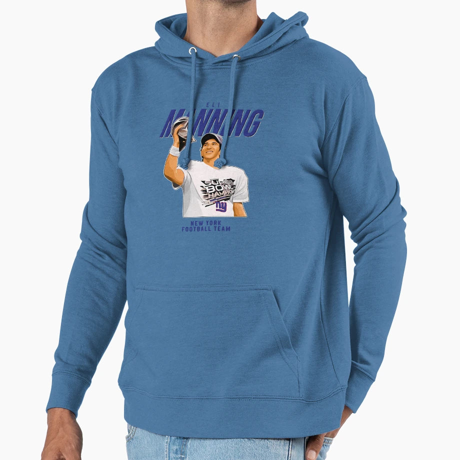 Eli Manning 10 New York Football Team Hoodie - Unique Graphic for Adults - T-Shirt, Sweatshirt, Hoodie