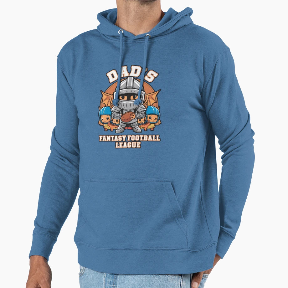 Dads Fantasy Football League Kawaii Hoodie - Casual Everyday Wear Men Women - T-Shirt, Sweatshirt, Hoodie