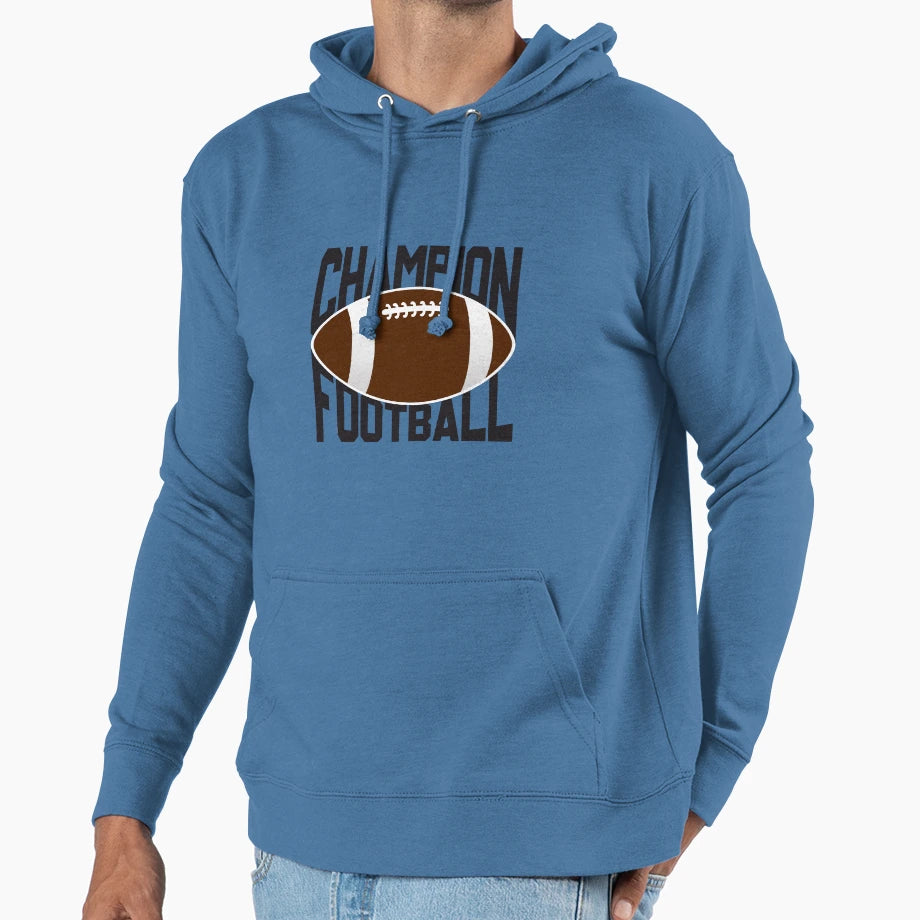 Champion Football Hoodie - Graphic Print Men Women - T-Shirt, Sweatshirt, Hoodie