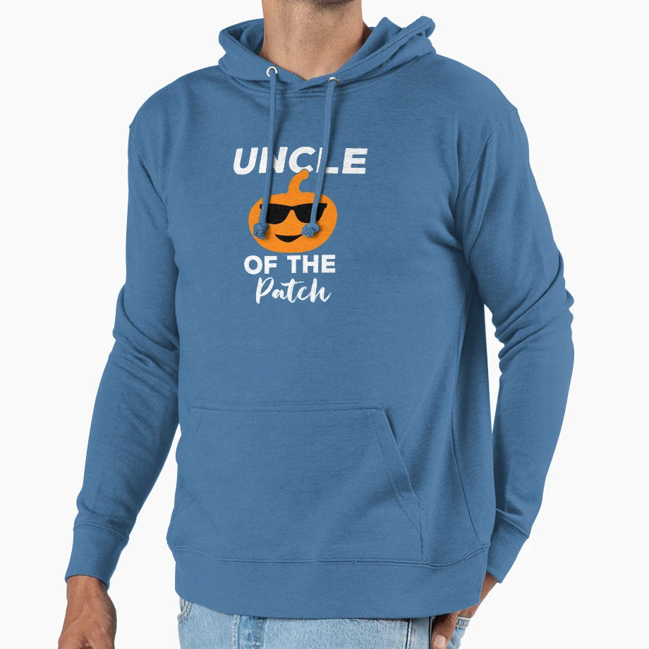 Pumpkin Uncle Patch Funny Halloween Hoodie - Fun Novelty Design Unisex - T-Shirt, Sweatshirt, Hoodie