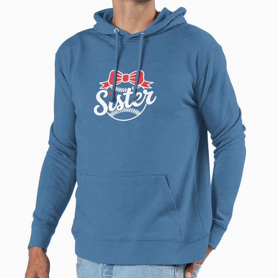 Baseball Sister Hoodie - Casual Everyday Wear Unisex - T-Shirt, Sweatshirt, Hoodie