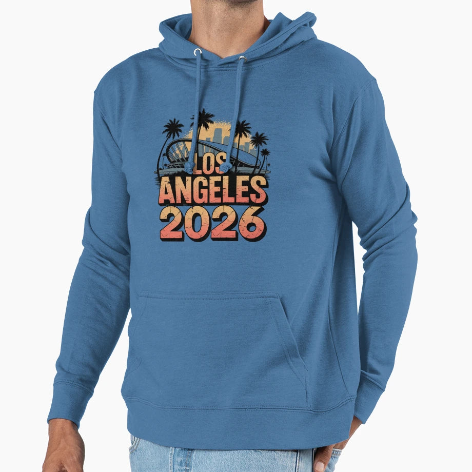 Los Angeles 2026 Palm Tree Sunset V7 T-Shirt - Minimalist Print for Adults - T-Shirt, Sweatshirt, Hoodie